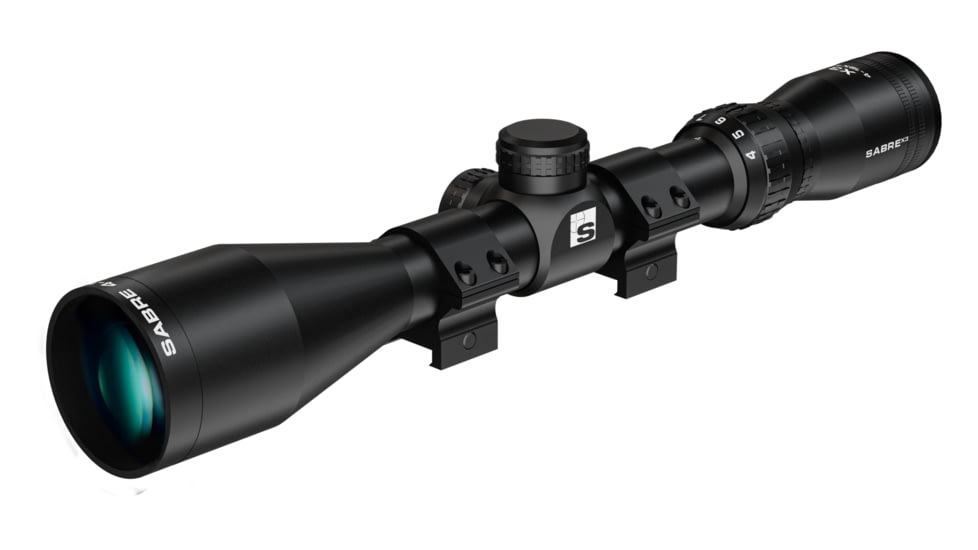 Sabre 4-12x40, 1 in Tube Rifle Scope, Second Focal Plane, HMD Half Mil Dot Reticle, Matte Black, sam41240