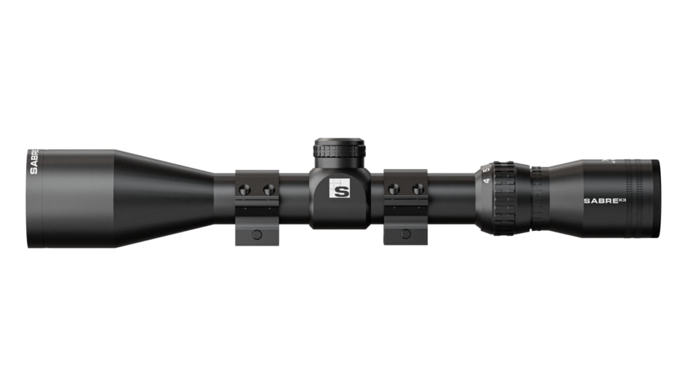 Sabre 4-12x40, 1 in Tube Rifle Scope, Second Focal Plane, HMD Half Mil Dot Reticle, Matte Black, sam41240