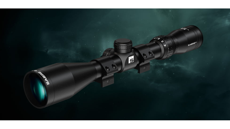Sabre 4-12x40, 1 in Tube Rifle Scope, Second Focal Plane, HMD Half Mil Dot Reticle, Matte Black, sam41240