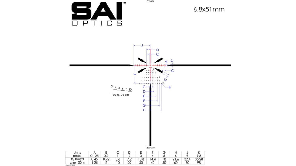 SAI Optics 1-6x24 30mm Tube Rifle Scope, FFP, 6.8 BDC Reticle, Coyote Brown, RNG16-T170-C30