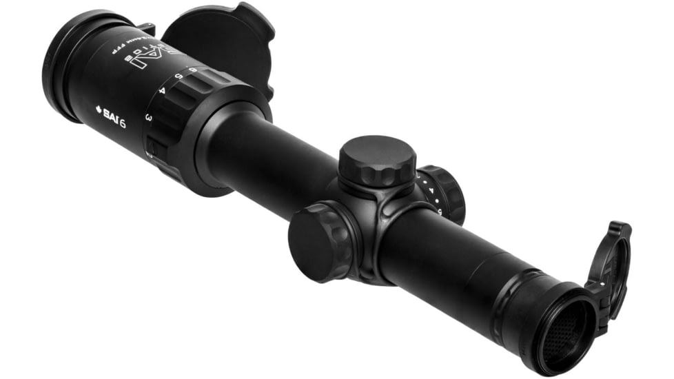 SAI Optics 1-6x24 30mm Tube Rifle Scope, MIL Reticle RAF, Black, RNG16-BK22-MA1