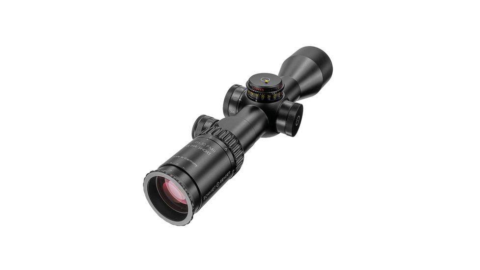 Schmidt Bender 5-20x50 PM II Ultra Short Rifle Scope, 34mm, Black, H59, P4F, Tremor2 Reticles, 673-911-972-F1-E8