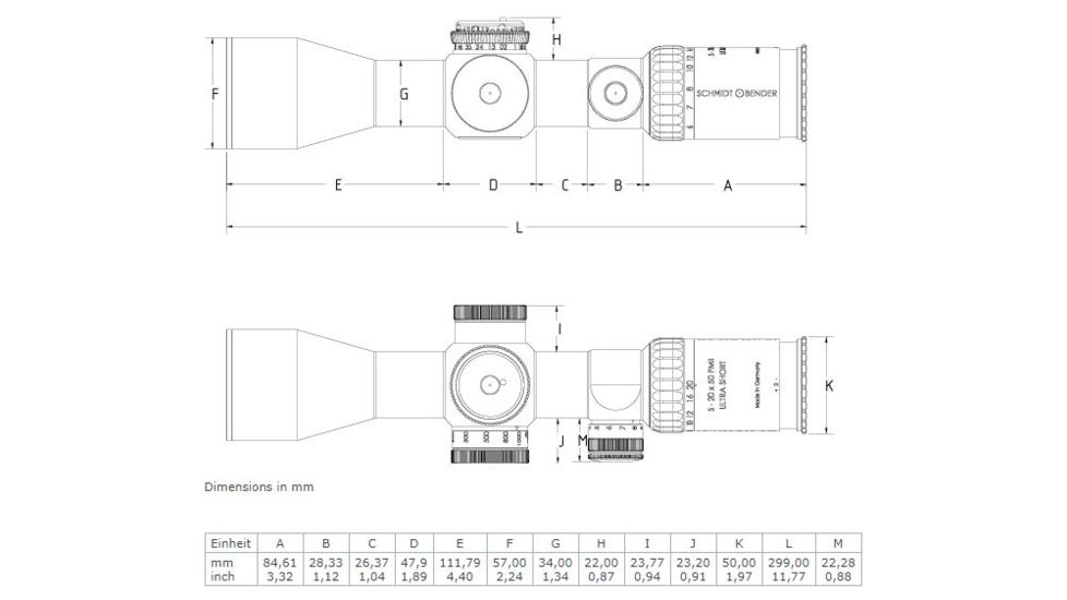 Schmidt &amp; Bender 5-20x50/P4F Reticle, MOA 1/4, CCW, LP, Illuminated, Black 673-911-992-F3-F1