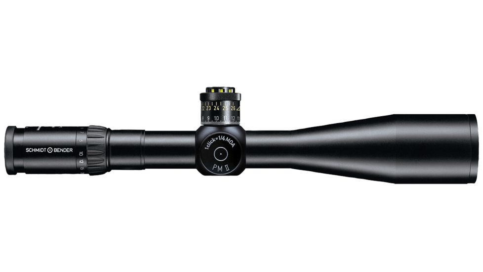 Schmidt Bender 5-25x56 PM II/LP Rifle Scope, P4Fine cm ccw DT 1st Focal, Black, 34mm, 677-911-972-90-68