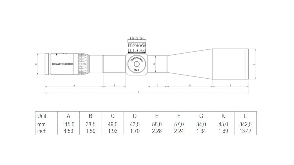Schmidt &amp; Bender 3-12x50 PM II Rifle Scope, First Focal Plane, P4FL Reticle, 1cm ccw DT / ST, Black, 644-911-962-92-69A38