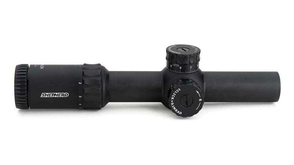 Shepherd Scopes Rogue Series 1-8x24 Rifle Scope, 30mm Tube, R14 Reticle, Matte, Black, 4080RGE.1.8.R14