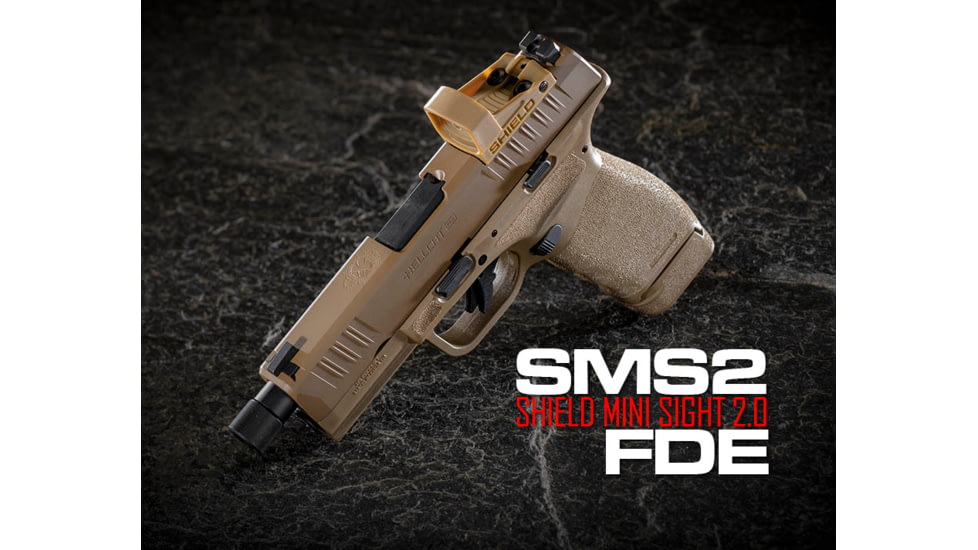 Shield Sights Compact Shield Mini Red Dot Sight, 4 MOA Dot Reticle, SMSC-4MOA Glass Lens, FDE, SMSc-4MOA-GLASS FDE