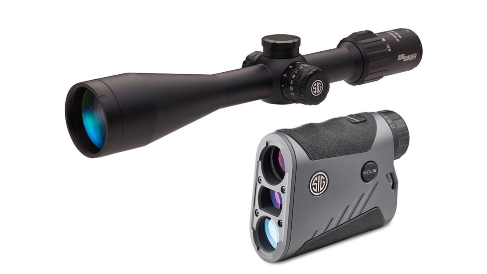 SIG SAUER BDX Combo Kit 6.5-20X52mm Rifle Scope, 30mm Tube, Second Focal Plane, Circle Reticle, MOA, Graphite, w/KILO1600BDX Laser Rangefinder, SOK16BDX05