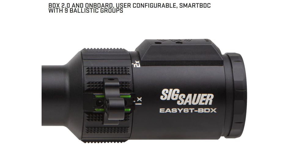 SIG SAUER Easy 6TBDX 1-6X24mm 30mm Tube Second Focal Plane Rifle Scope, Black, BDX-R2 Levelplex, MRAD, Black, SOEBDX61101