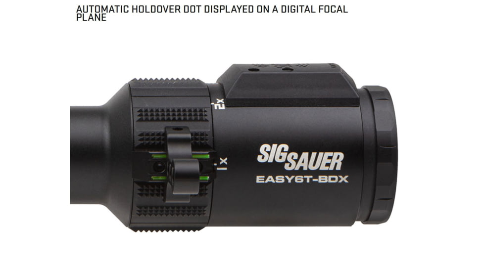 SIG SAUER Easy 6TBDX 1-6X24mm 30mm Tube Second Focal Plane Rifle Scope, Black, BDX-R2 Levelplex, MRAD, Black, SOEBDX61101