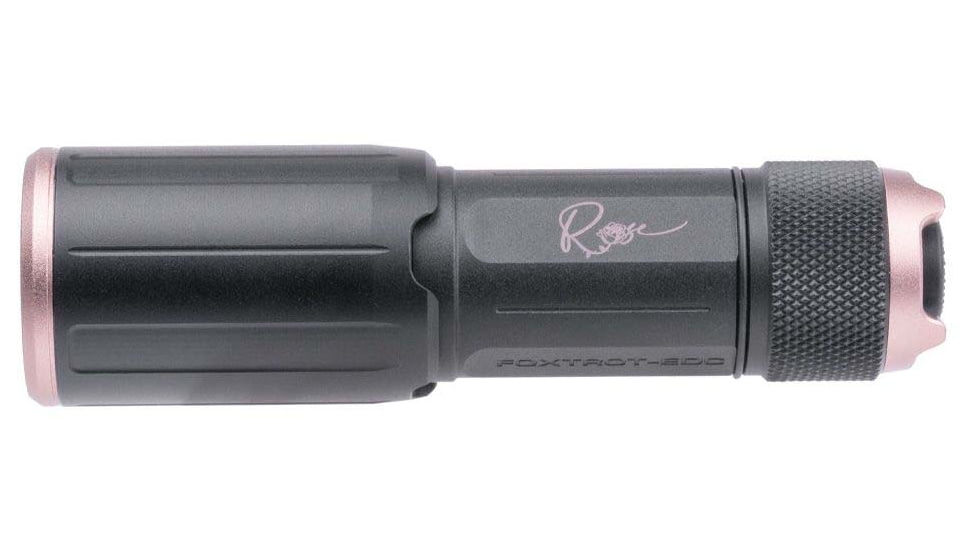 SIG SAUER Foxtrot-EDC ROSE Compact Flashlight, 18350 Lithium-Ion, 1350 Lumens, Black/Rose Gold, SOFEC0RS