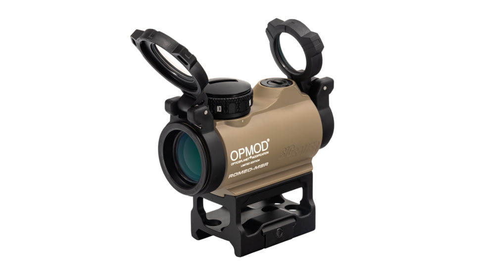 SIG SAUER OPMOD Exclusive Romeo-MSR 1x20 Red Dot Sight, 2 MOA Green Dot, FDE, SOR72022, EDEMO1