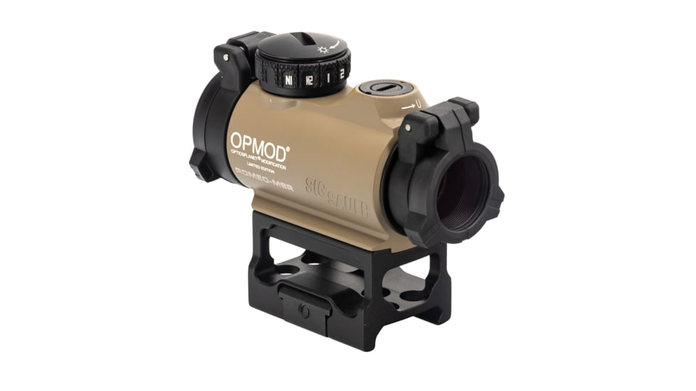 SIG SAUER OPMOD Exclusive Romeo-MSR 1x20 Red Dot Sight, 2 MOA Green Dot, FDE, SOR72022, EDEMO1