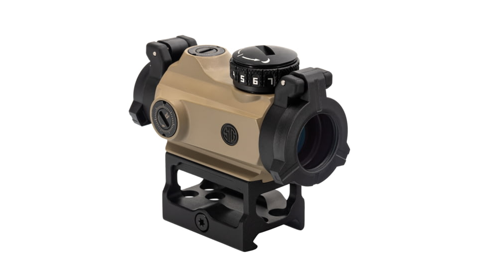 SIG SAUER OPMOD Exclusive Romeo-MSR 1x20 Red Dot Sight, 2 MOA Green Dot, FDE, SOR72022, EDEMO1