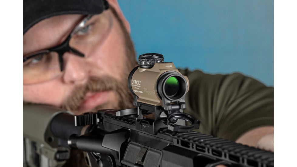 SIG SAUER OPMOD Exclusive Romeo-MSR 1x20 Red Dot Sight, 2 MOA Green Dot, FDE, SOR72022, EDEMO1