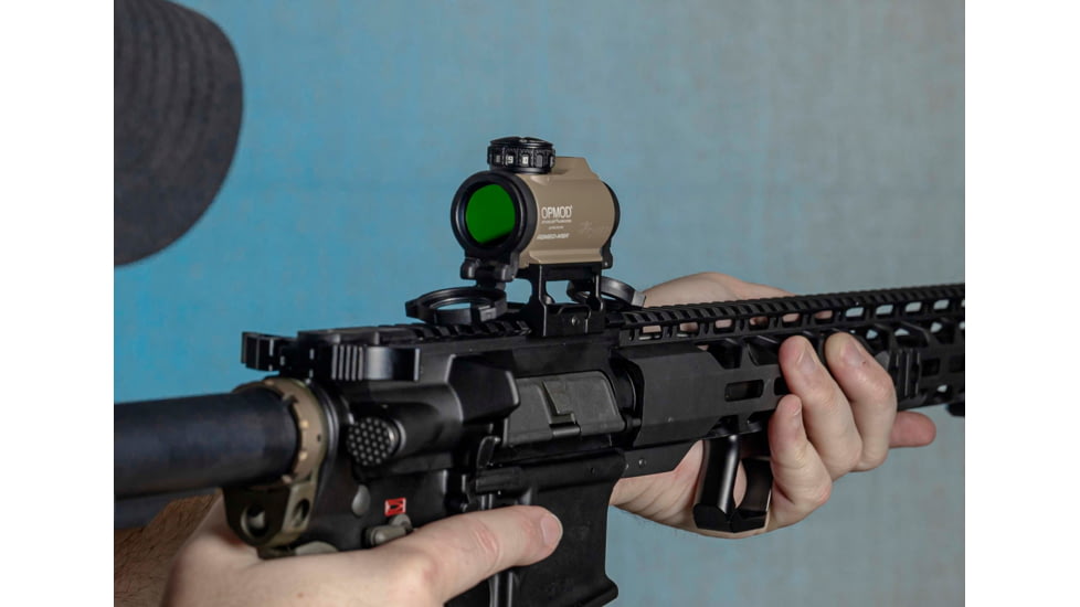 SIG SAUER OPMOD Exclusive Romeo-MSR 1x20 Red Dot Sight, 2 MOA Green Dot, FDE, SOR72022, EDEMO1