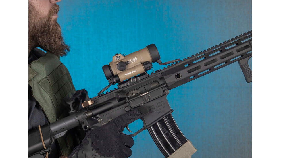 EDEMO SIG SAUER OPMOD ROMEO7 Reflex Red Dot Sight, 1x30mm, 2 MOA Red Dot Reticle, FDE, SOR71021, EDEMO4