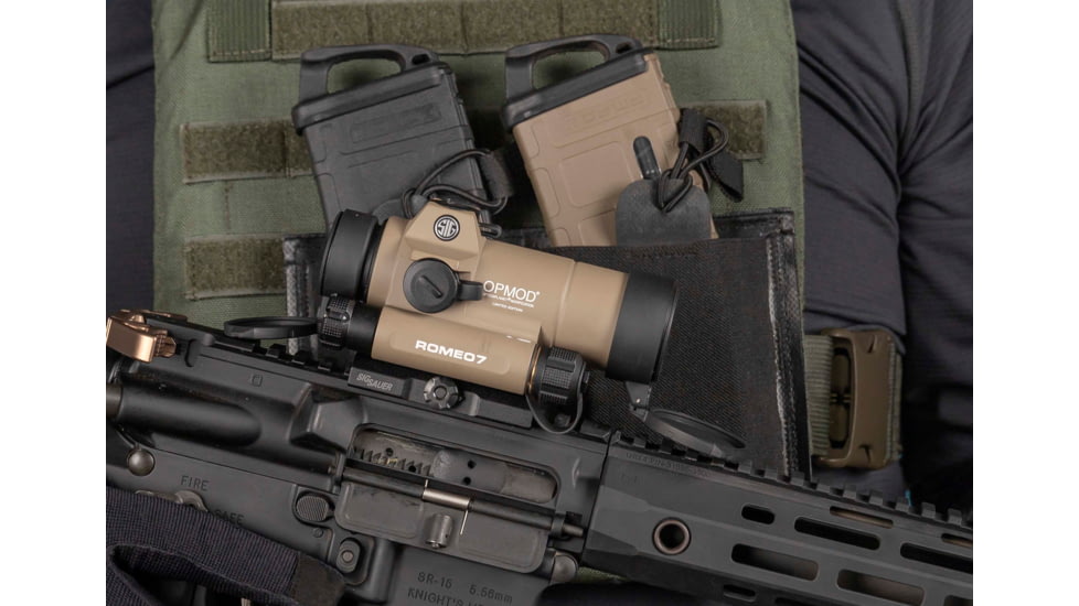 EDEMO SIG SAUER OPMOD ROMEO7 Reflex Red Dot Sight, 1x30mm, 2 MOA Red Dot Reticle, FDE, SOR71021, EDEMO4