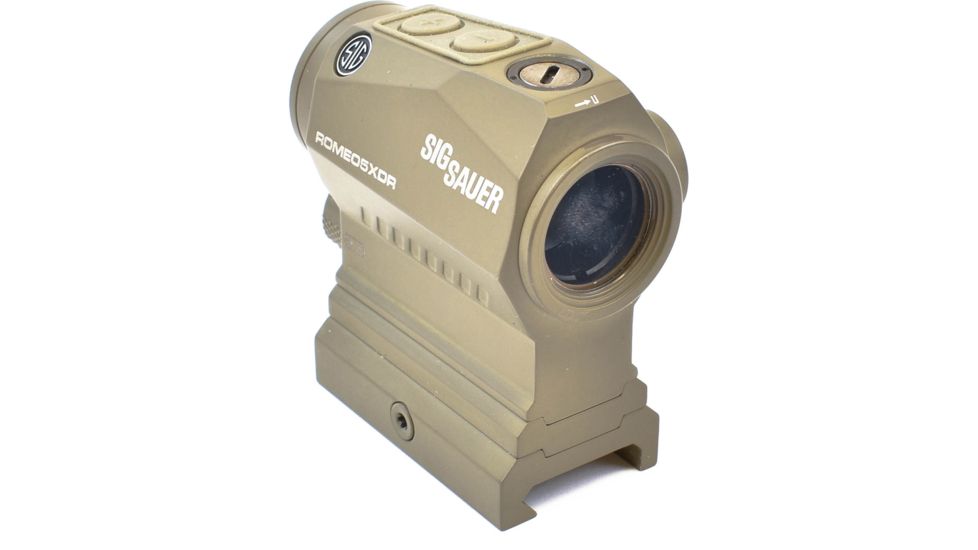 SIG SAUER OPMOD Romeo5 XDR 1x20mm Compact Red Dot Sight, 2 MOA Dot/65 MOA Circle Dot Reticle, Flat Dark Earth SOR52112