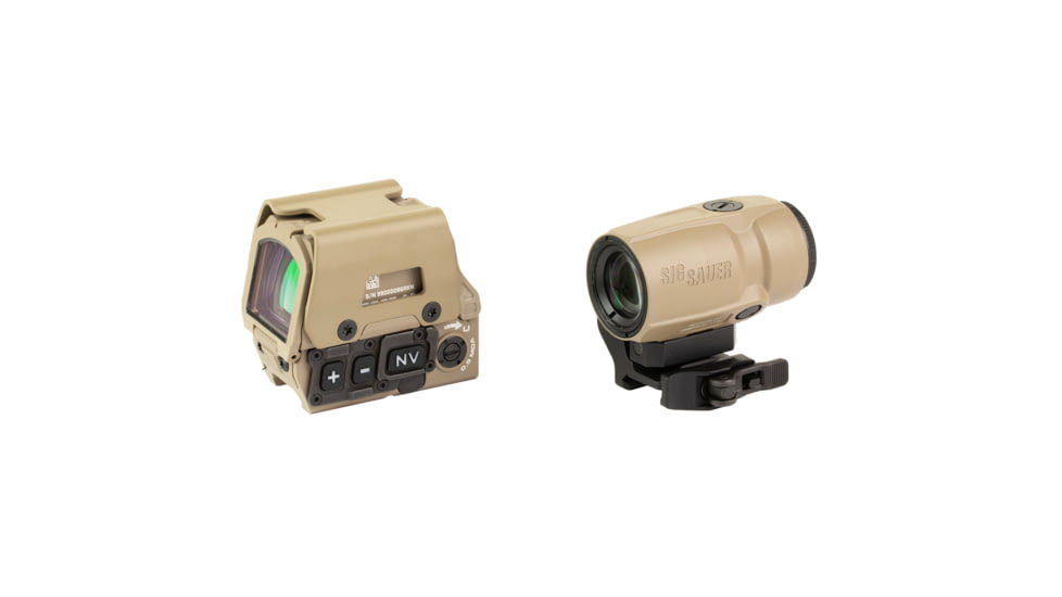 Sig Sauer Romeo 8T AMR/Juliet Magnifier Combo, Red Dot Sight, 40MM Objective, 3X Magnified, QBCD 2.0 Reticle, Matte Finish, Flat Dark Earth SORJ8T811-3