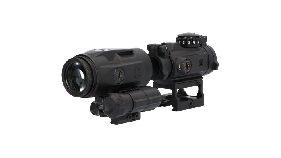 SIG SAUER ROMEO-MSR Gen 2 1x20mm Reflex Red Dot Sight and JULIET5 Micro 5x24mm Magnifier Combo Kit, Black, SORJMSR501