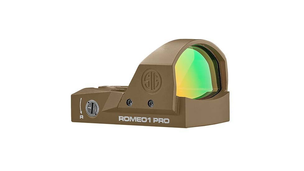 Sig Romeo 1Pro 1x30mm Red Dot Sight, 6 MOA Dot Reticle, Aircraft Grade Aluminum, Flat Dark Earth, SOR1P103