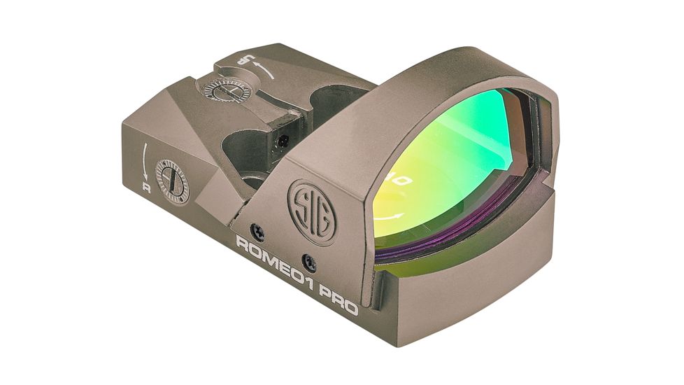 Sig Romeo 1Pro 1x30mm Red Dot Sight, 6 MOA Dot Reticle, Aircraft Grade Aluminum, Flat Dark Earth, SOR1P103