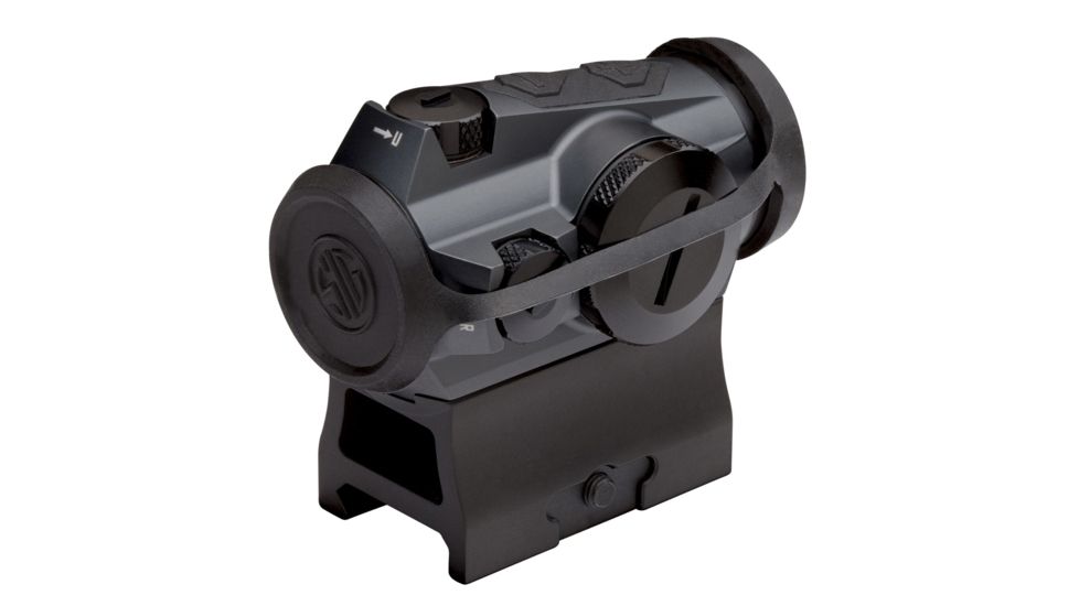 SIG SAUER Romeo4DR Compact Red Dot Sight, 1X20mm, 2 MOA Red Dot 65 MOA Circle Dot, 0.5 MOA Adj, CR2032, M1913, Graphite, NSN N, SOR41111