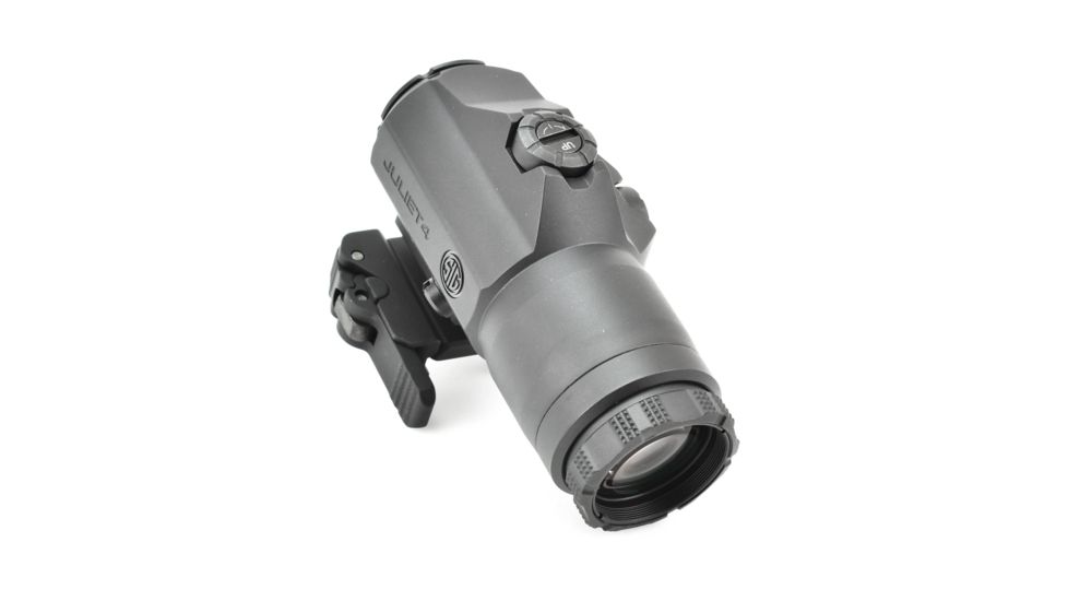 SIG SAUER Romeo4H Red Dot Sight, Ballistic Circle Dot, Qr Mount, Juliet4 4x Magnifier, Black, Medium, SORJ43111