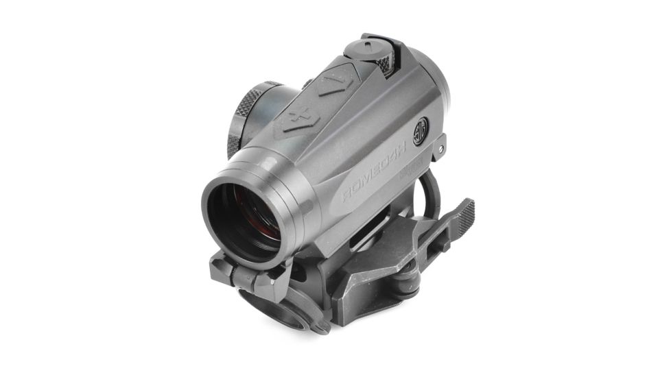 SIG SAUER Romeo4H Red Dot Sight, Ballistic Circle Dot, Qr Mount, Juliet4 4x Magnifier, Black, Medium, SORJ43111