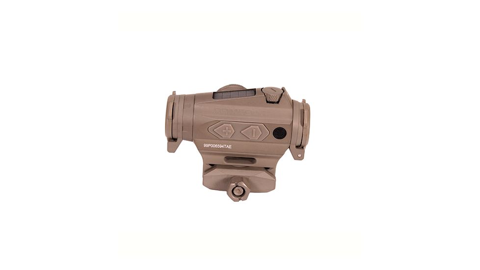 SIG SAUER Romeo4T Red Dot Sight, Ballistic Circle Dot, Solar, 0.5 MOA Adjustable, Side Battery, Hex Bolt Mount, Spacer, Flat Dark Earth, Medium, SOR43131