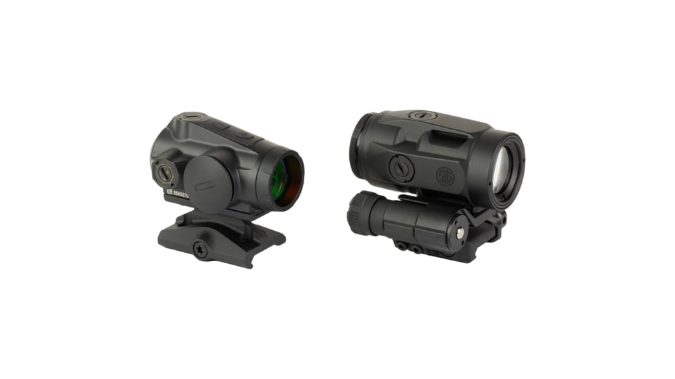 SIG SAUER ROMEO5 Gen 2 1x20mm Reflex Red Dot Sight and JULIET3 Micro 3x22mm Magnifier Combo Kit, Black, SORJ5101