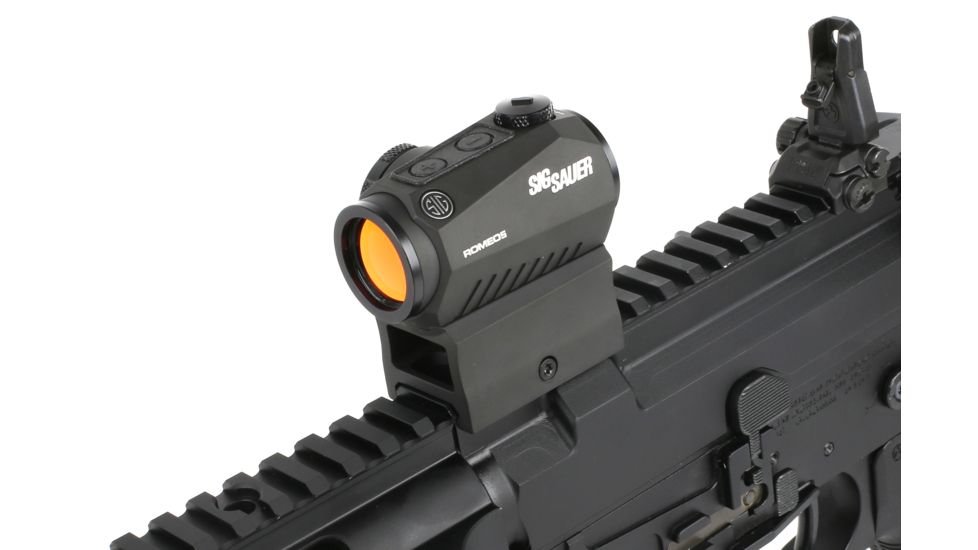 Sig Romeo 5 Red Dot Sight, 2 MOA Red Dot, M1913, Black, Juliet3 3x Magnifier, Black, Medium, SORJ53101