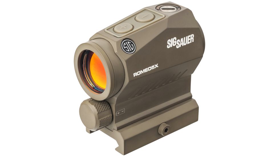 SIG SAUER OPMOD Romeo5 X 1x20mm Compact Red Dot Sight, 2 MOA Dot Reticle, Flat Dark Earth SOR52111