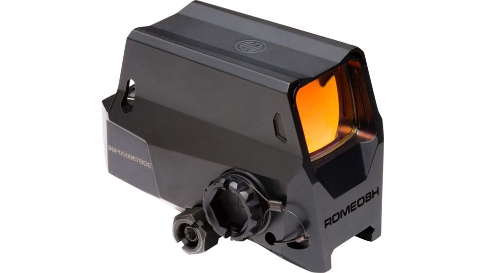 SIG SAUER Romeo8H Red Dot Sight, Ballistic Circle Dot, 0.5 MOA Adj, Side Battery, Hex Bolt Mount, Shroud, Black, NSN N, SOR81001