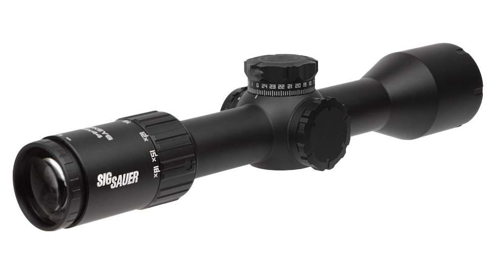 SIG SAUER Whiskey6 3-18x44mm Rifle Scope, 30mm Tube, Second Focal Plane (SFP)