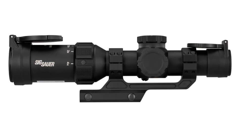 Sig Sauer TANGO SPR, Rifle Scope, 1-4X Magnification, Second Focal Plane, Hellfire Quadplex Illuminated FL-4 Reticle, 24mm Objective, 30mm Main Tube, Black, Includes ALPHA MSR 1.535" Mount, SOTS41000