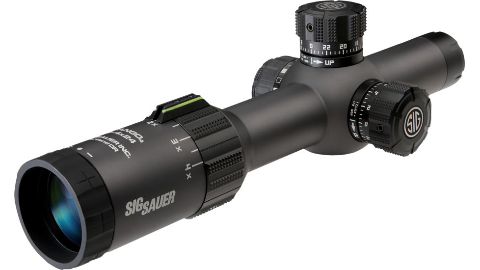 SIG SAUER Tango4 .300 Blackout 1-4x24 30mm Tube Tactical Rifle Scope w/Illuminated Horseshoe Dot Glass Reticle, Graphite SOT41002