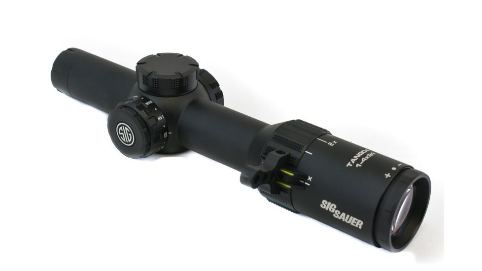 SIG SAUER Tango4 .300 Blackout 1-4x24 30mm Rifle Scope, FFP, Horseshoe Illuminated Reticle, 0.5 MOA ADJ, Black, SOT41112