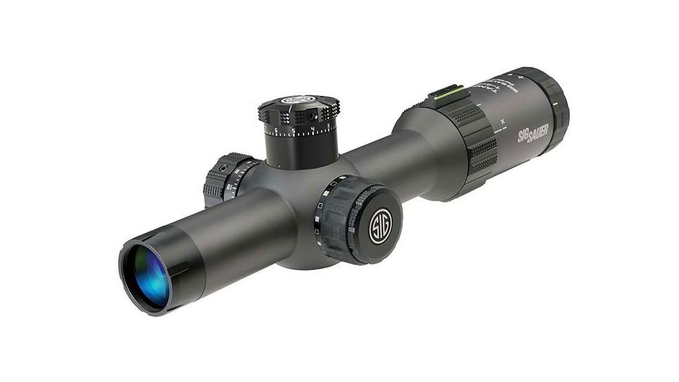 SIG SAUER Tango4 1-4x24 30mm Rifle Scope, FFP, MRAD Illuminated Reticle, 0.2 MRAD ADJ, Black, SOT41114