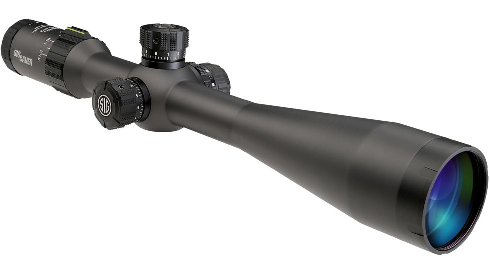 SIG SAUER Tango4 6-24x50 30mm Tube Tactical Rifle Scope w/Illuminated Glass Reticle, 0.25 MOA Adjustments, Graphite SOT46001