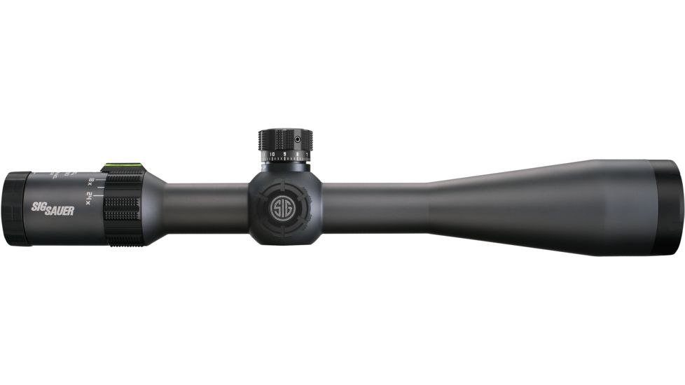 SIG SAUER Tango4 6-24x50 30mm Tube Tactical Rifle Scope w/Illuminated Glass Reticle, 0.25 MOA Adjustments, Graphite SOT46001