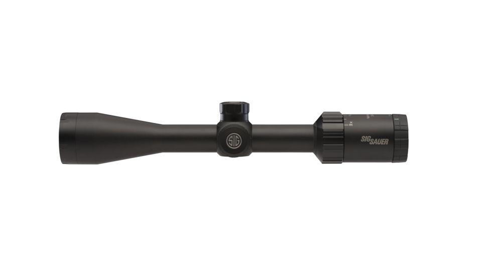 SIG SAUER Whiskey 3 Rifle Scope, 3-9X40mm, 1 In, Sfp, Hellfire Quadplex Illum Reticle, Black, SOW33013
