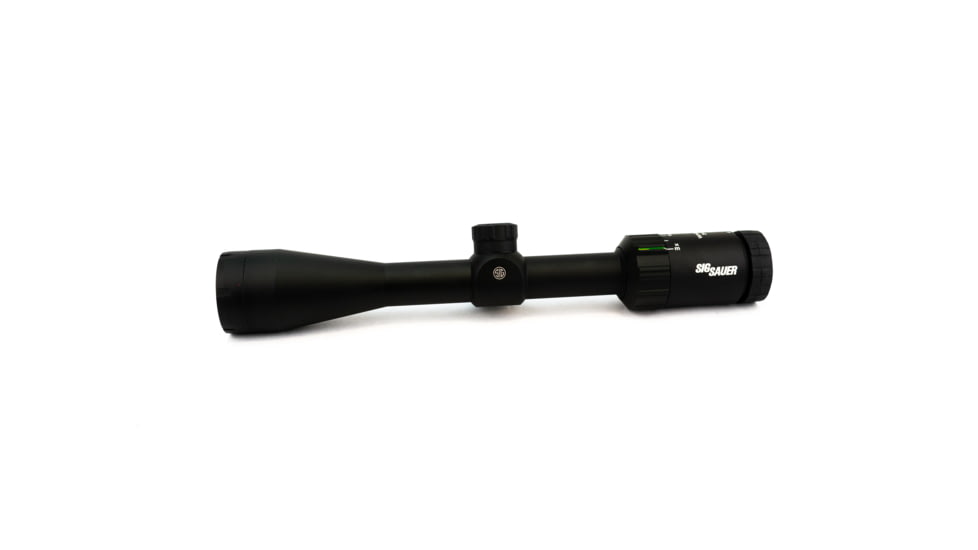 SIG SAUER Whiskey3 3-9x40mm Rifle Scope 1 inch Tube, Second Focal Plane, Black, Quadplex Reticle, MOA, SOW33202