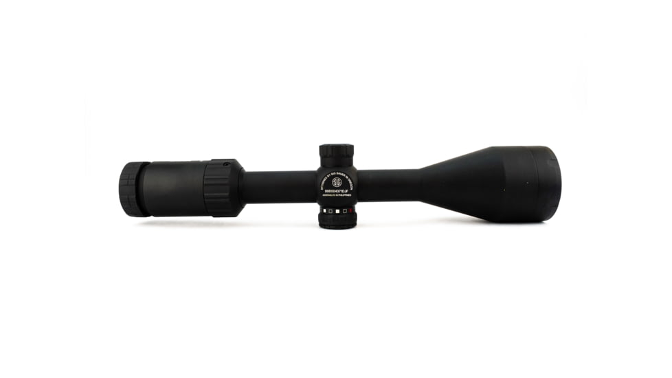 SIG SAUER Whiskey 3 Scope, 4-12X50mm, 1 in, SFP, Hellfire Quadplex Illuminated Reticle, 0.25 MOA Adjustable, Black, SOW34205