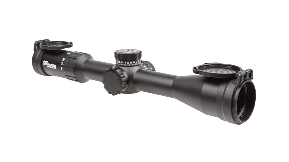 SIG SAUER Whiskey 4 4-16x44mm Rifle Scope, First Focal Plane, MOA Milling Hunter 2.0, Black, 4-16x44MM FFP MOA milling hunter 2.0, SOW44001