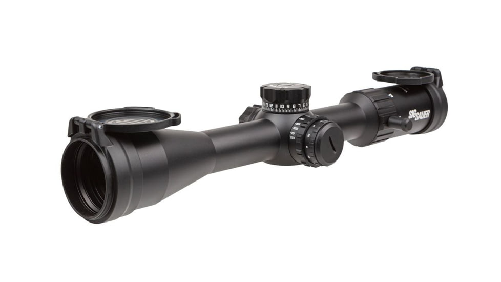 SIG SAUER Whiskey 4 4-16x44mm Rifle Scope, First Focal Plane, MOA Milling Hunter 2.0, Black, 4-16x44MM FFP MOA milling hunter 2.0, SOW44001