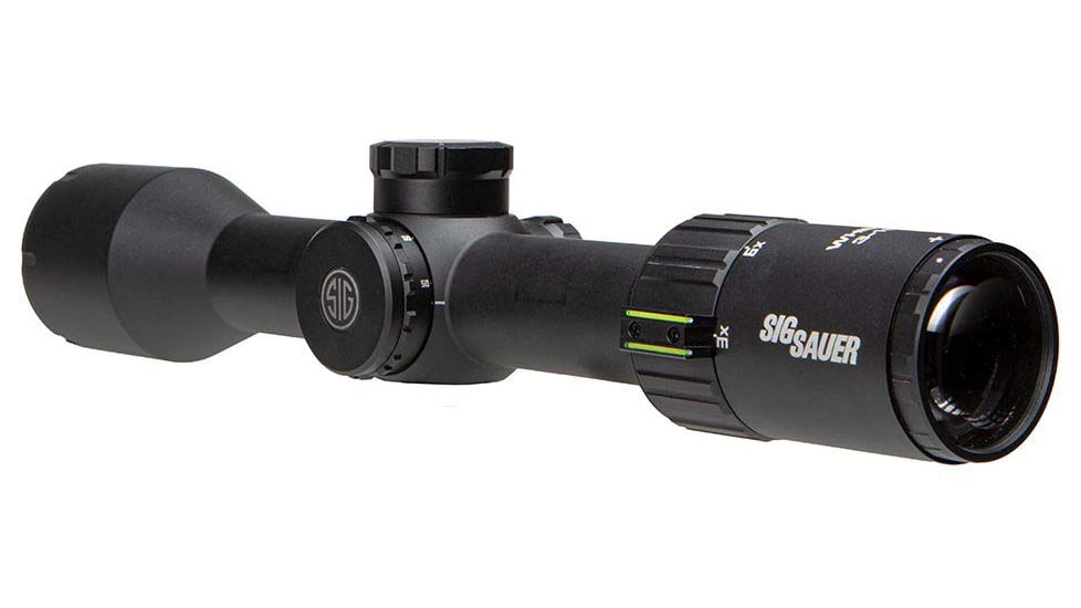 SIG SAUER Whiskey 6 3-18x44mm 30mm Tube Second Focal Plane Rifle Scope, Black, Quadplex, Locking 0.25 MOA, SOW63114