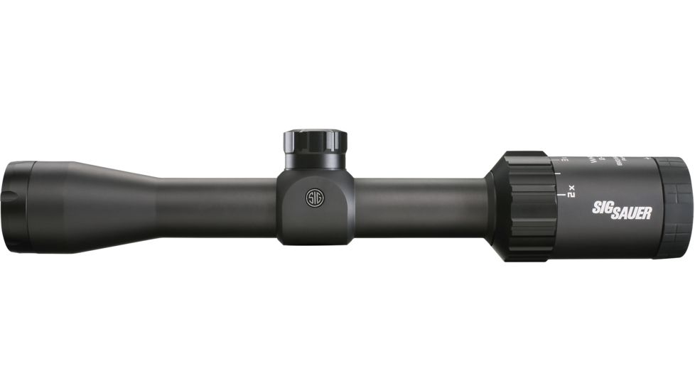 SIG SAUER Whiskey3 2-7x32mm 1in Tube Hunting Rifle Scope w/HellFire CirclePlex Reticle, Illum, Graphite SOW32004