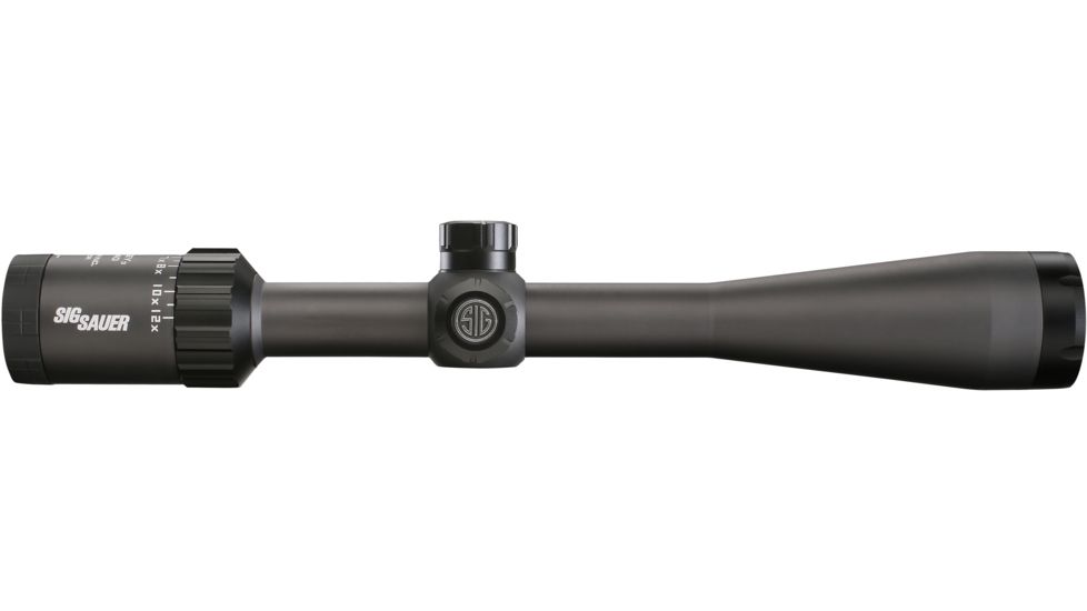 SIG SAUER Whiskey3 4-12x40mm 1in Tube Hunting Rifle Scope w/HellFire TriPlex Reticle, Illum, Graphite SOW34006